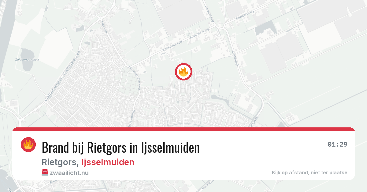Brand bij Rietgors in Ijsselmuiden — 20 feb 2026