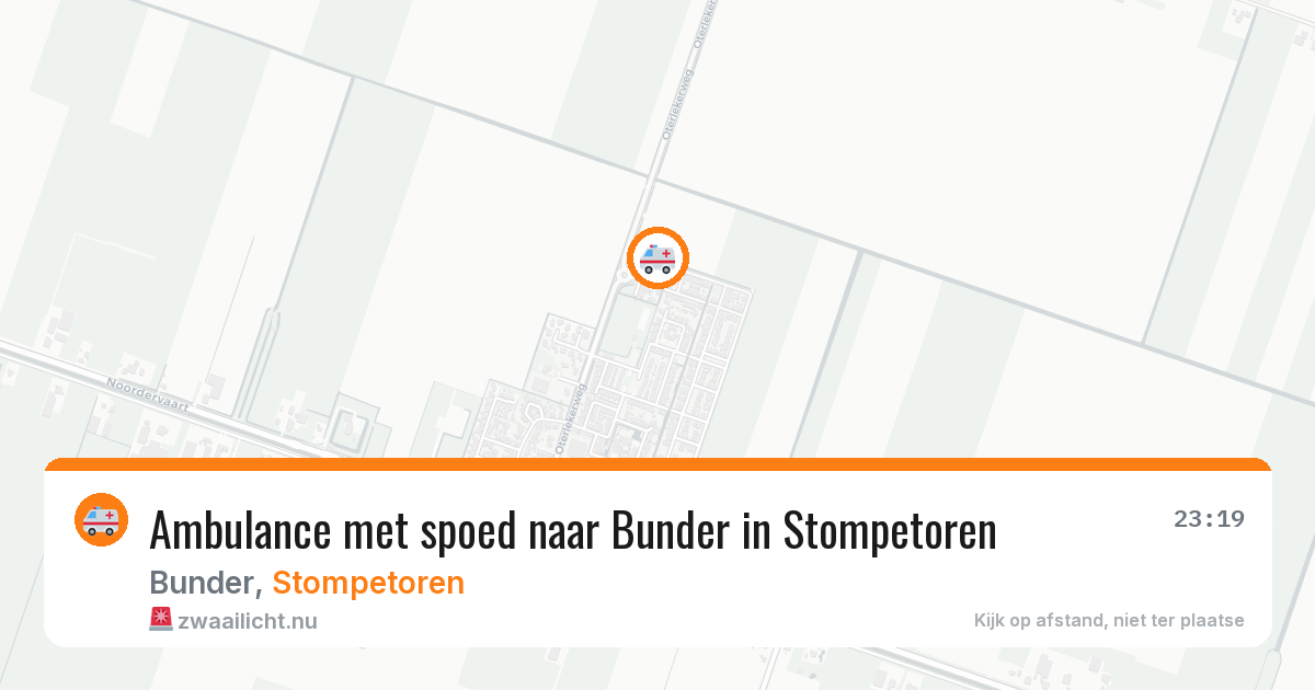 Ambulance met spoed naar Bunder in Stompetoren — 25 mei 2026