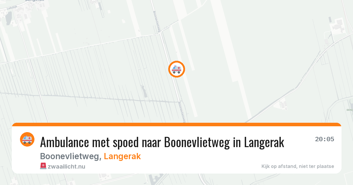 Ambulance met spoed naar Boonevlietweg in Langerak — 31 mei 2026