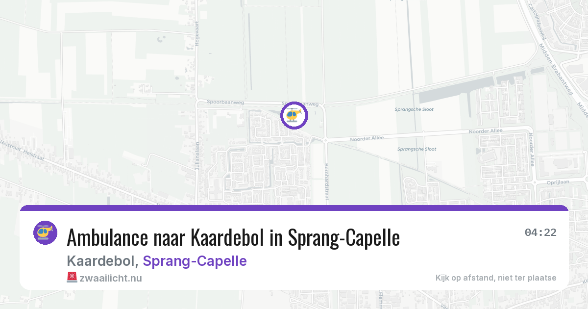 Ambulance naar Kaardebol in Sprang-Capelle — 26 mrt 2026