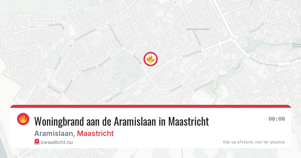 Woningbrand aan de Aramislaan in Maastricht — 16 mei 2026