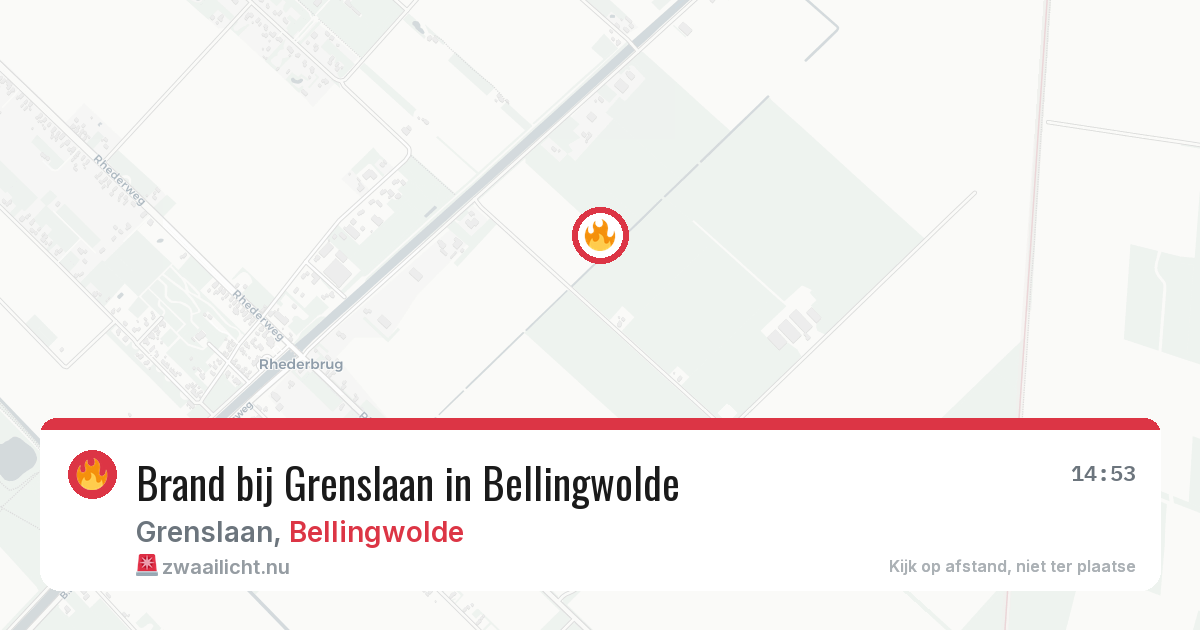 Brand bij Grenslaan in Bellingwolde — 11 jul 2026
