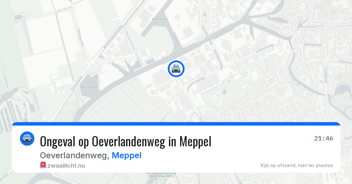 Ongeval op Oeverlandenweg in Meppel — 10 jul 2026