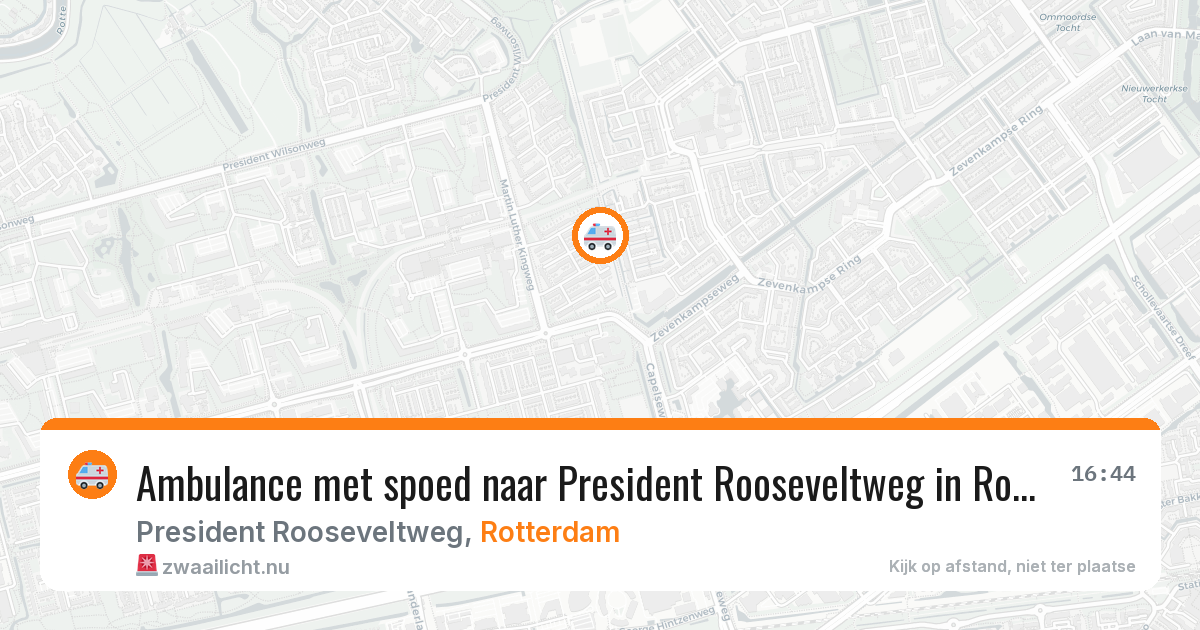 Ambulance met spoed naar President Rooseveltweg in Rotterdam — 11 jul 2026