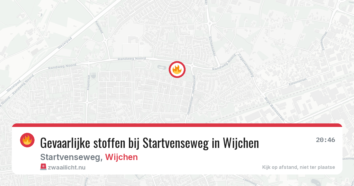 Gevaarlijke stoffen bij Startvenseweg in Wijchen — 22 mrt 2026