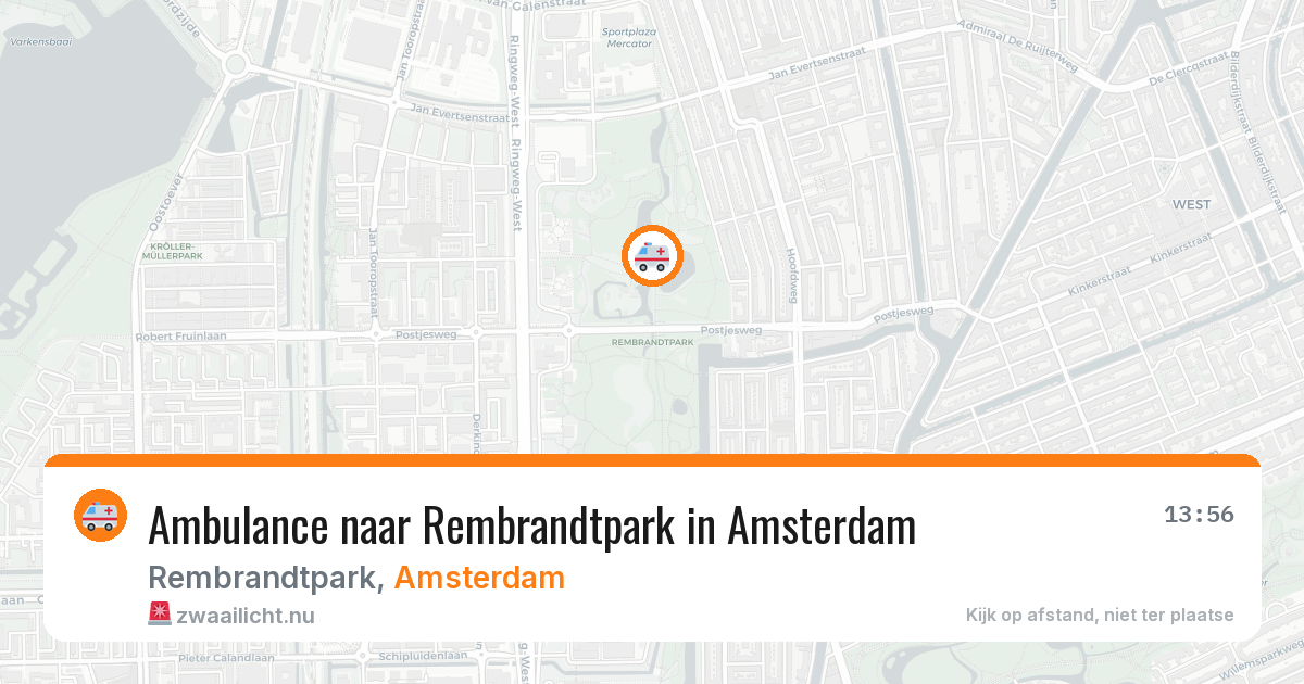 Ambulance naar Rembrandtpark in Amsterdam — 3 jun 2026