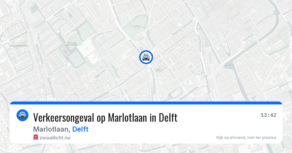 Verkeersongeval op Marlotlaan in Delft — 30 mrt 2026