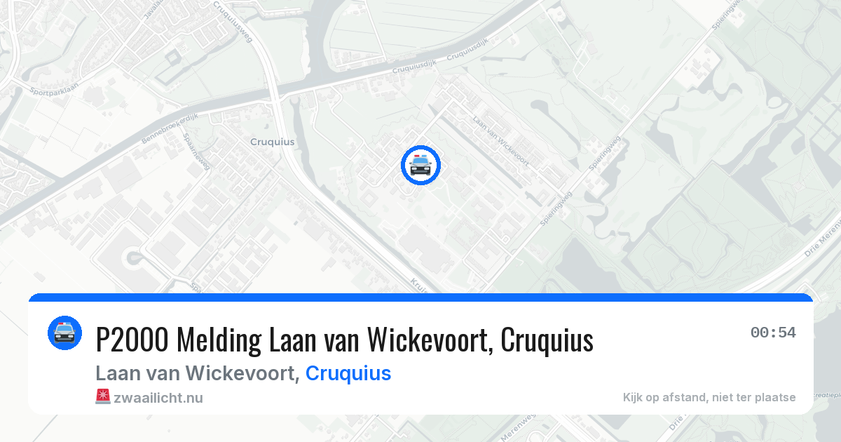 P2000 Melding Laan van Wickevoort, Cruquius — 22 jul 2026