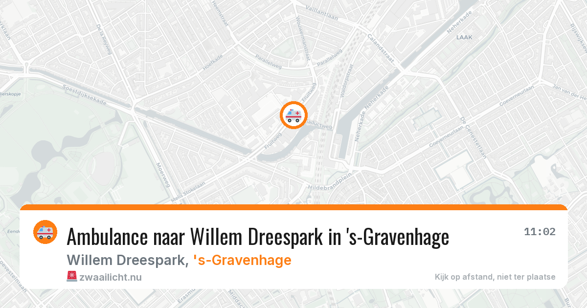Ambulance naar Willem Dreespark in 's-Gravenhage — 22 mei 2026
