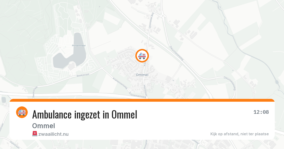 Ambulance ingezet in Ommel — 23 apr 2026