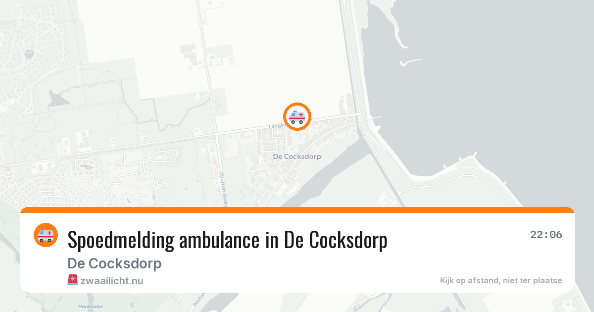 Spoedmelding ambulance in De Cocksdorp — 23 jan 2026