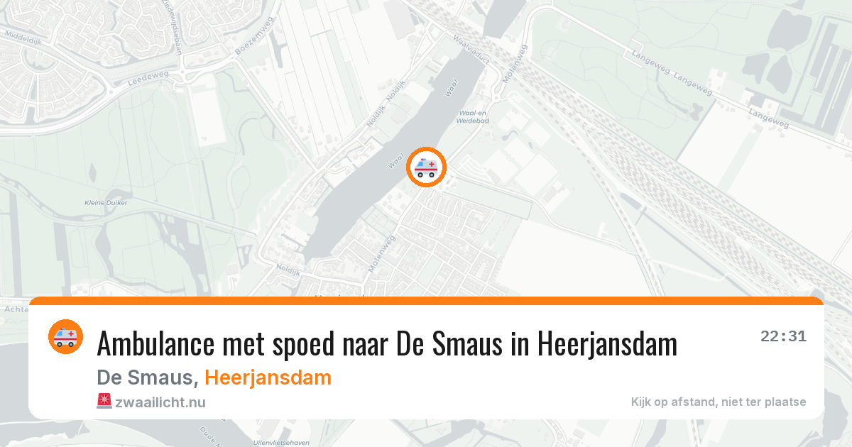 Ambulance met spoed naar De Smaus in Heerjansdam — 27 mrt 2026