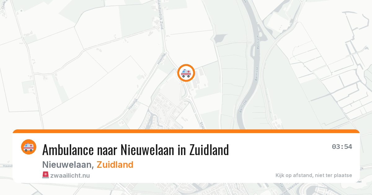 Ambulance naar Nieuwelaan in Zuidland — 12 jul 2026