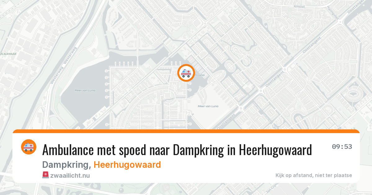Ambulance met spoed naar Dampkring in Heerhugowaard — 20 jul 2026