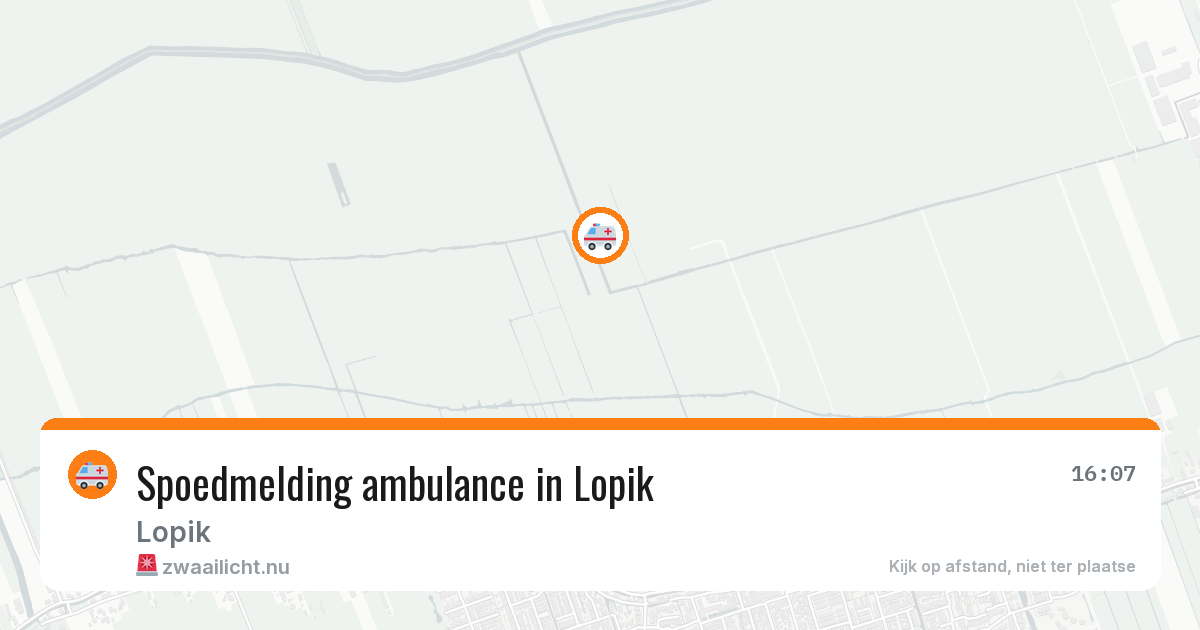 Spoedmelding ambulance in Lopik — 11 jul 2026