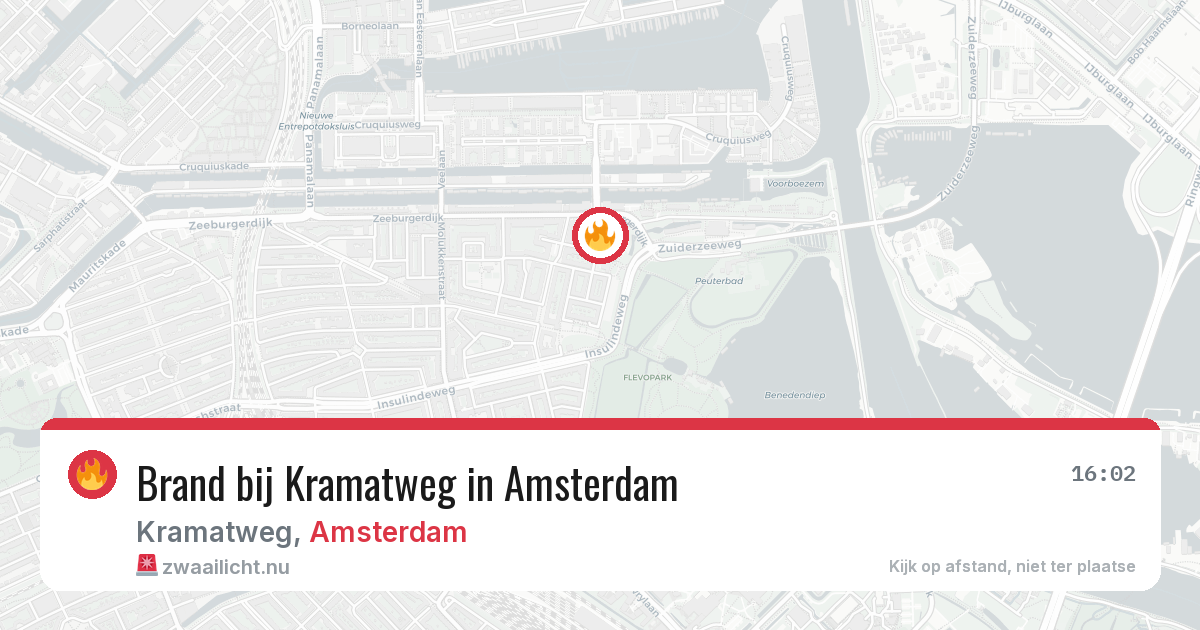 Brand bij Kramatweg in Amsterdam — 17 jul 2026