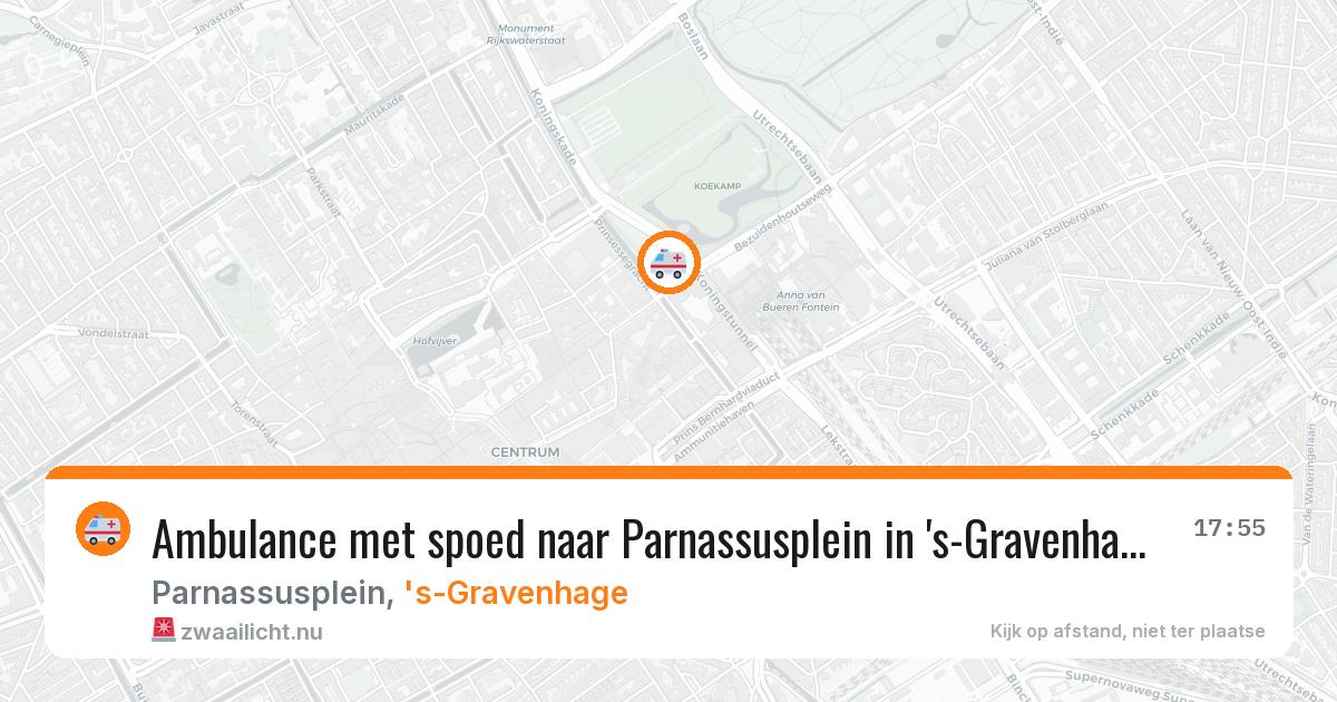 Ambulance met spoed naar Parnassusplein in 's-Gravenhage — 5 feb 2026