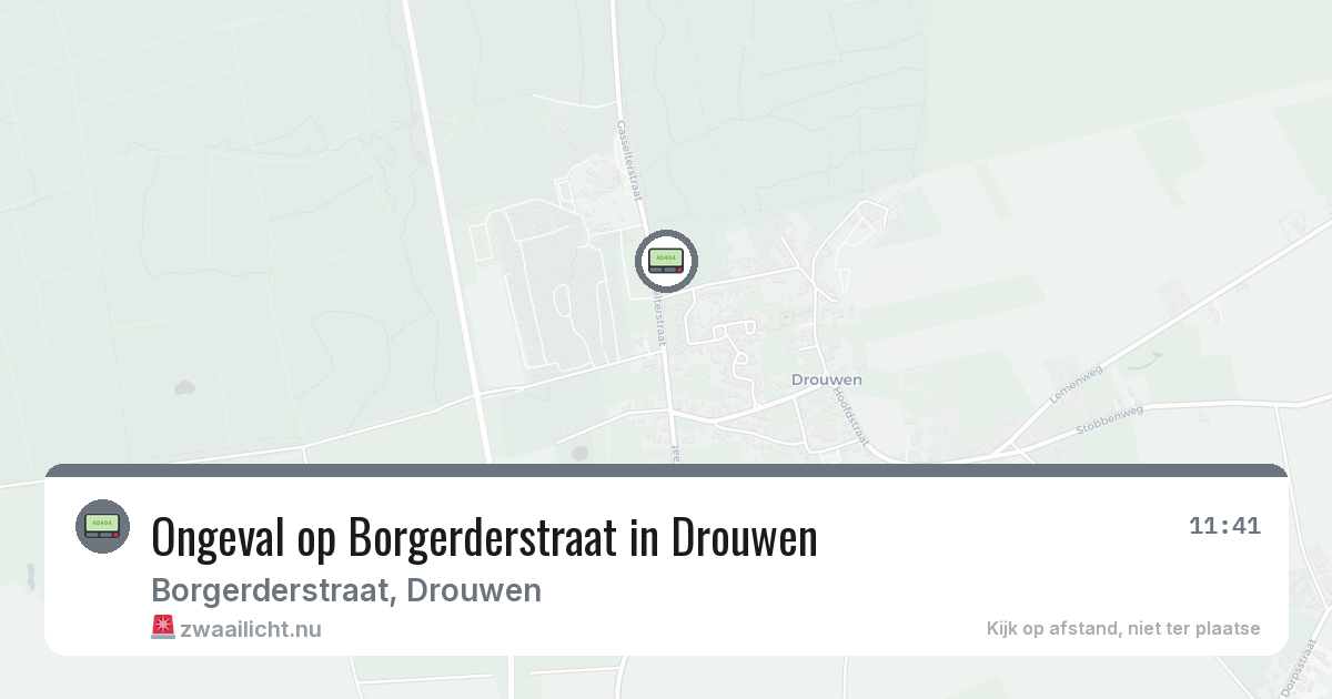 Ongeval op Borgerderstraat in Drouwen — 17 feb 2026