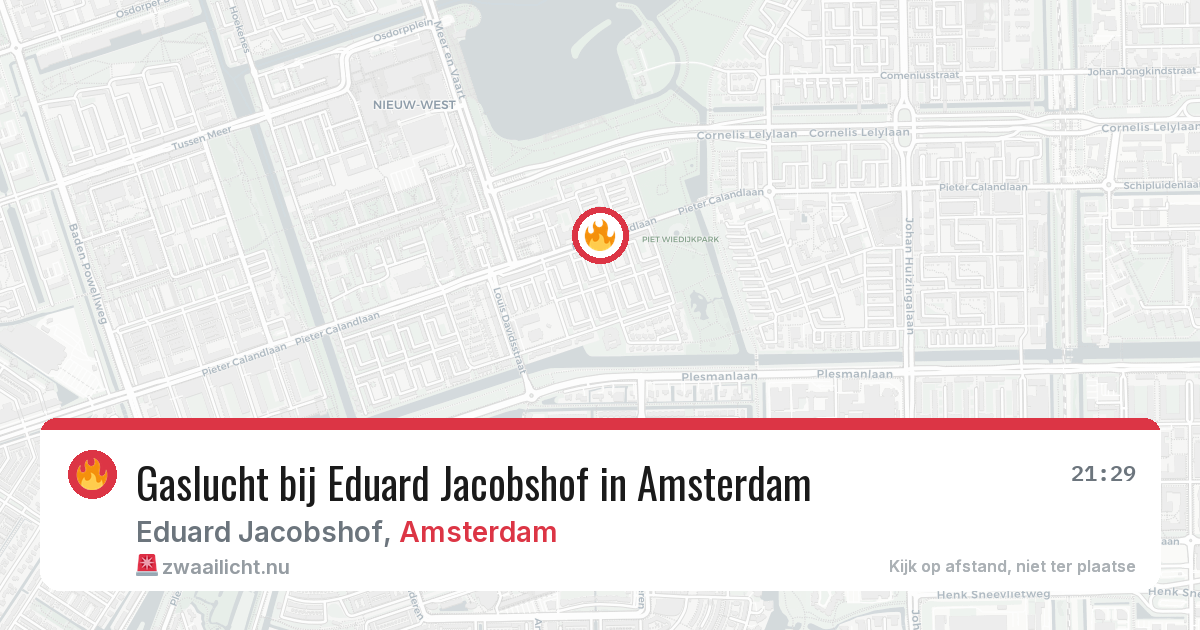 Gaslucht bij Eduard Jacobshof in Amsterdam — 15 jul 2026