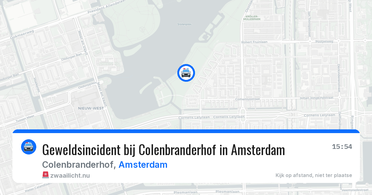 Geweldsincident bij Colenbranderhof in Amsterdam — 24 jul 2026