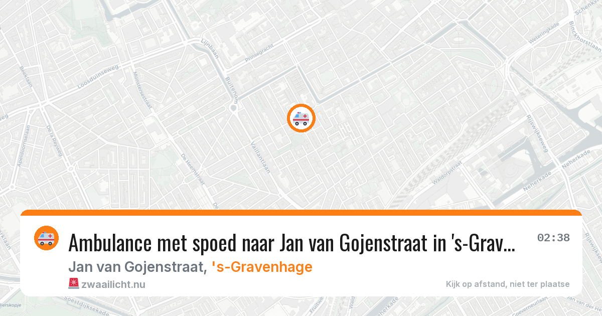 Ambulance met spoed naar Jan van Gojenstraat in 's-Gravenhage — 21 mrt 2026
