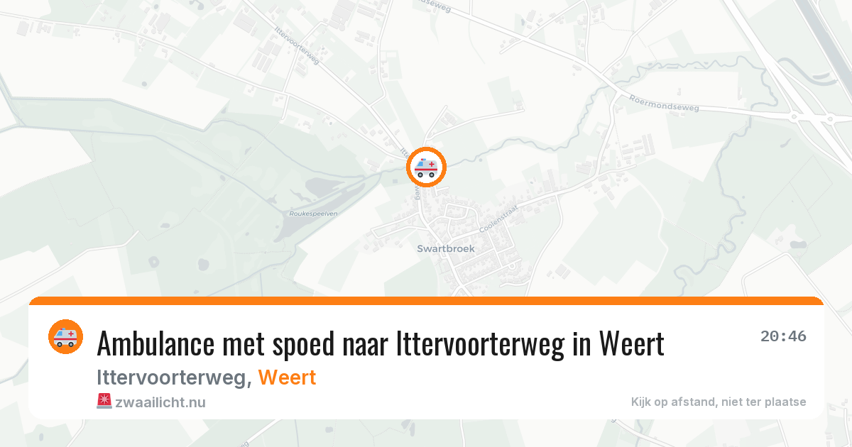 Ambulance met spoed naar Ittervoorterweg in Weert — 9 jun 2026