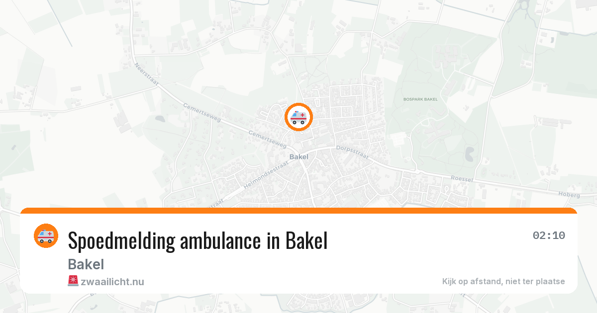 Spoedmelding ambulance in Bakel — 8 apr 2026