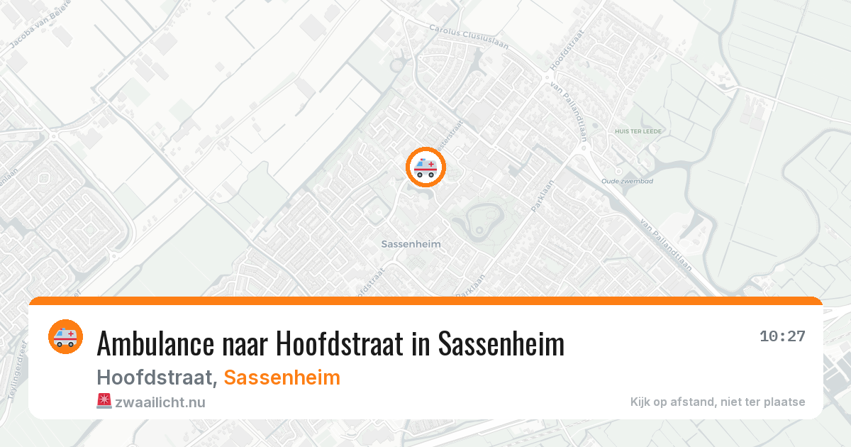 Ambulance naar Hoofdstraat in Sassenheim — 2 jul 2026
