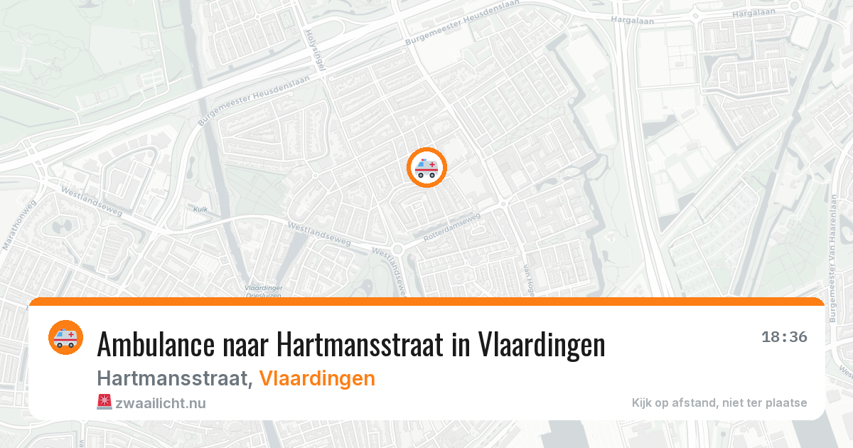 Ambulance naar Hartmansstraat in Vlaardingen — 10 jul 2026