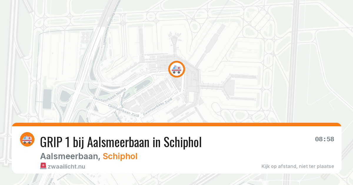 GRIP 1 bij Aalsmeerbaan in Schiphol — 25 mei 2026