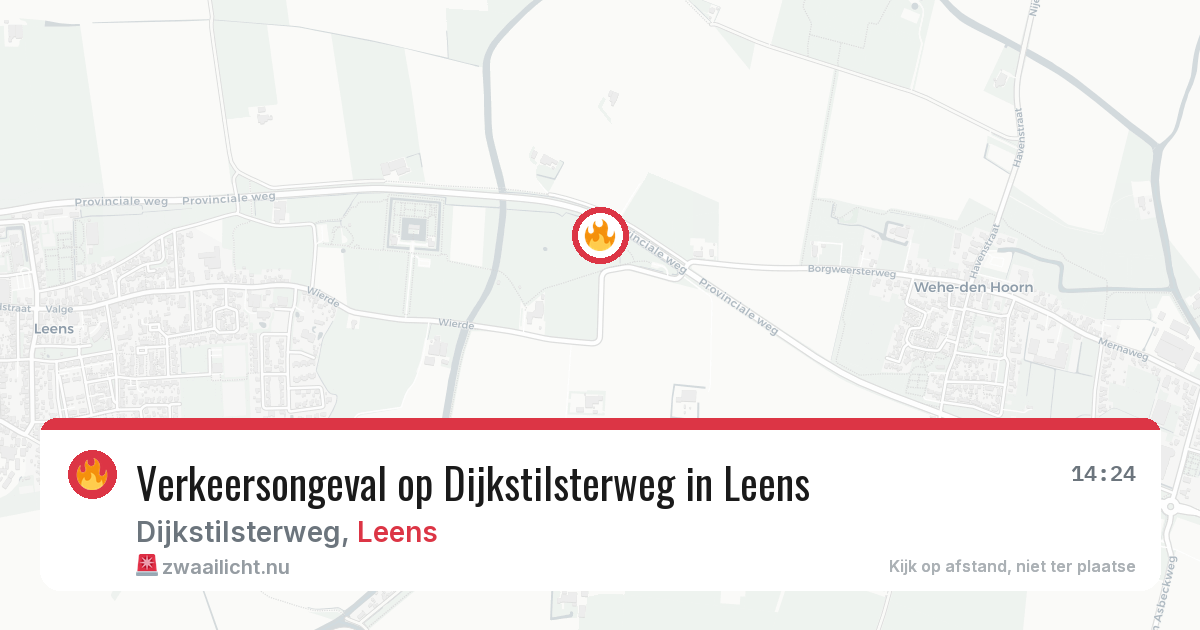 Verkeersongeval op Dijkstilsterweg in Leens — 22 jul 2026