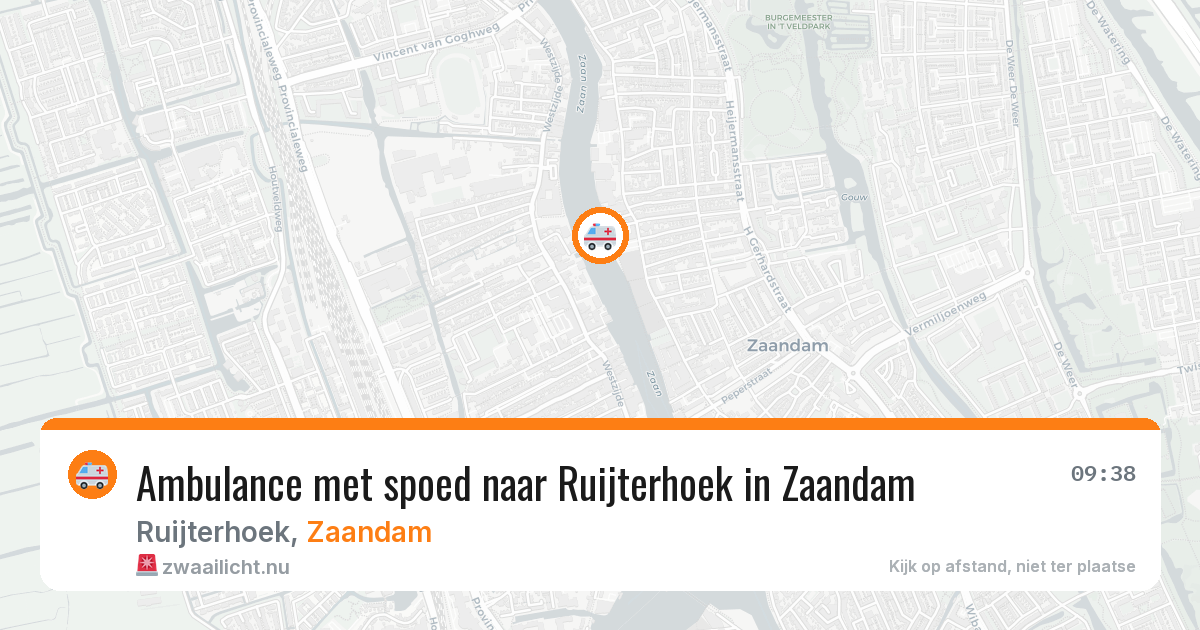 Ambulance met spoed naar Ruijterhoek in Zaandam — 3 jun 2026