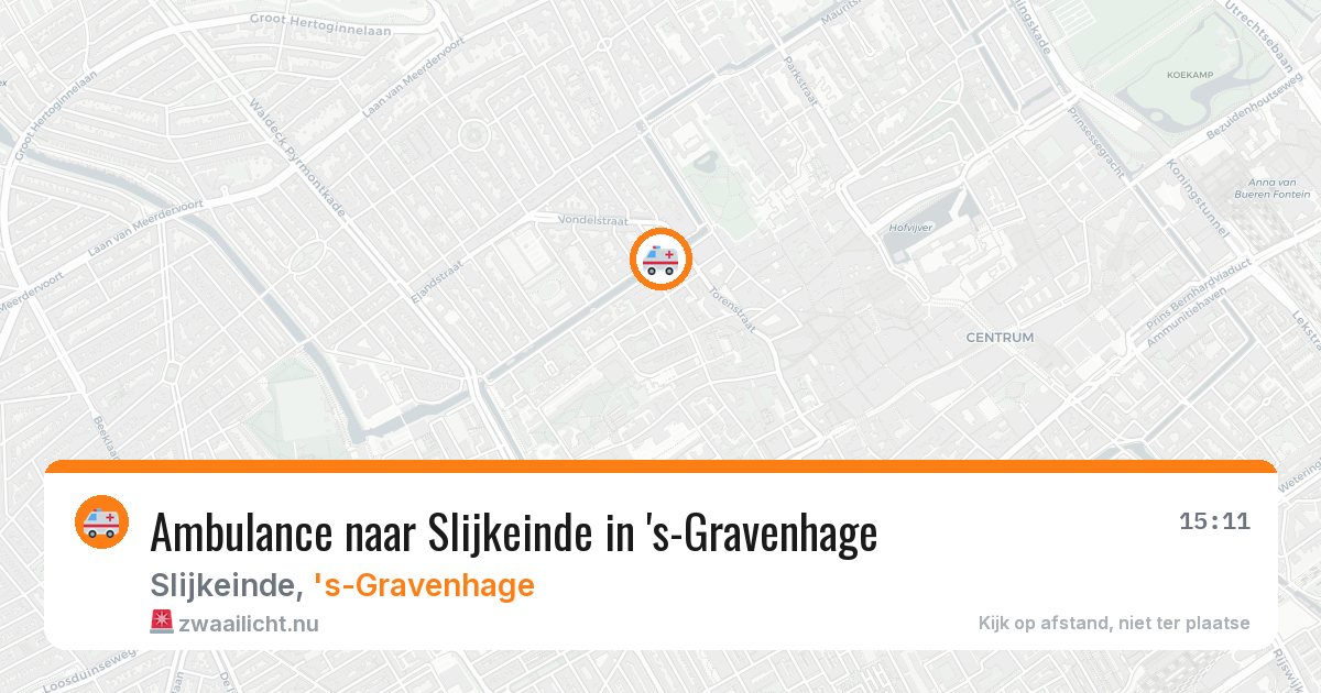 Ambulance naar Slijkeinde in 's-Gravenhage — 31 mei 2026
