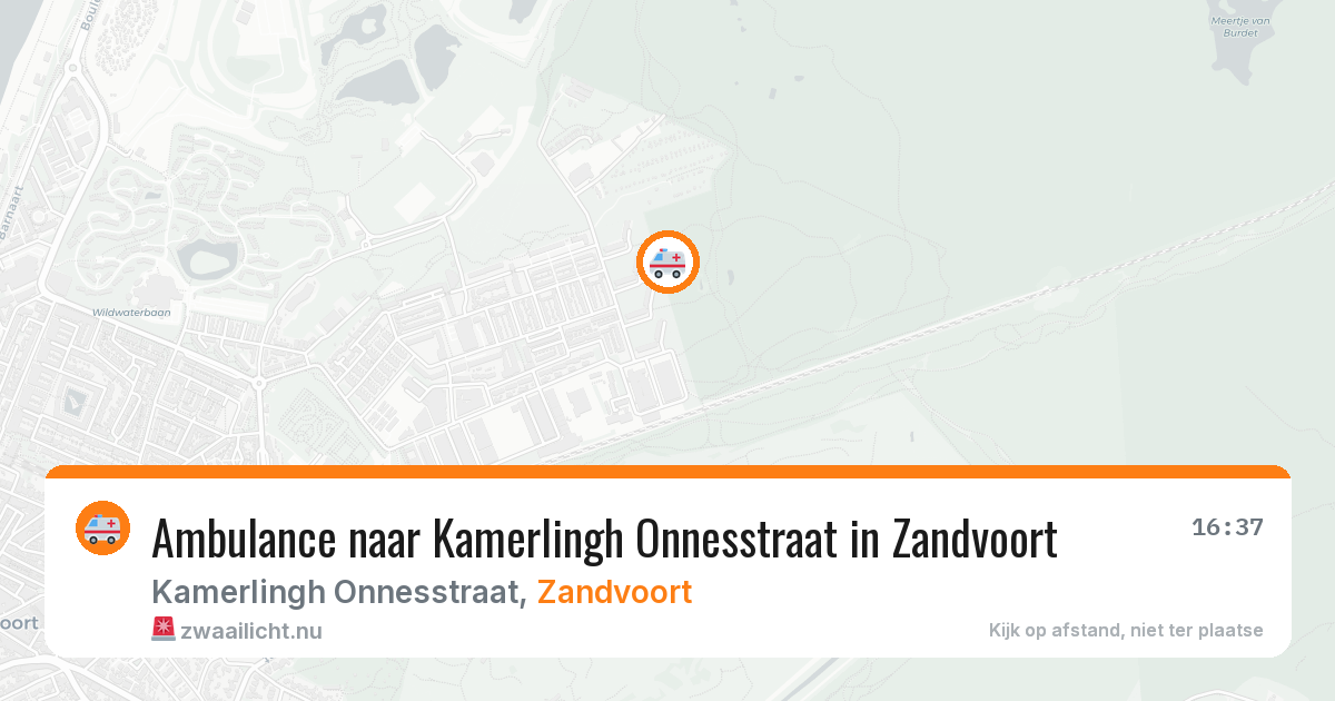 Ambulance naar Kamerlingh Onnesstraat in Zandvoort — 23 mrt 2026