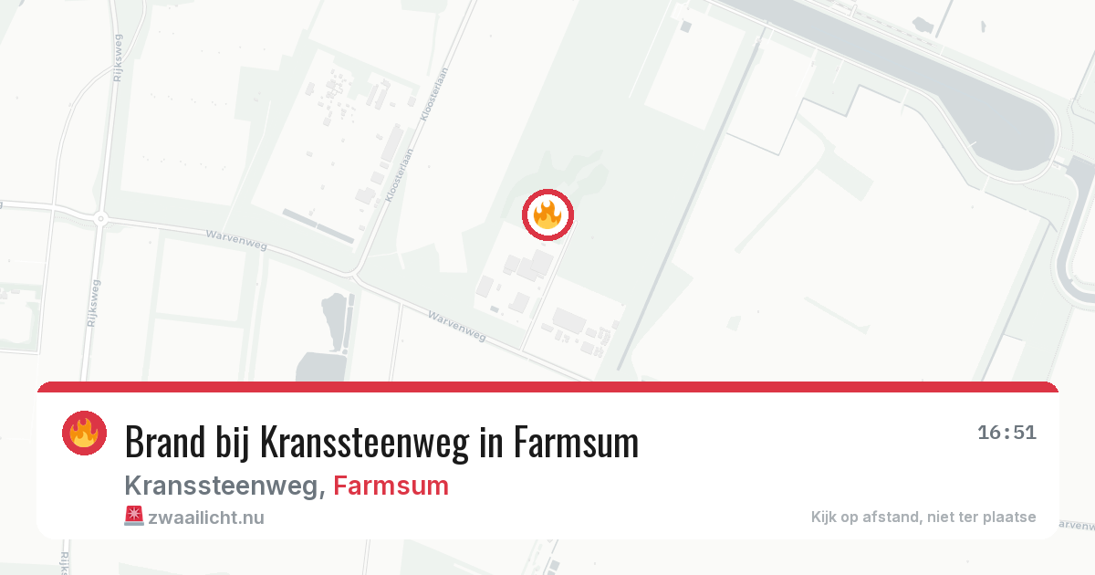 Brand bij Kranssteenweg in Farmsum — 24 mei 2026
