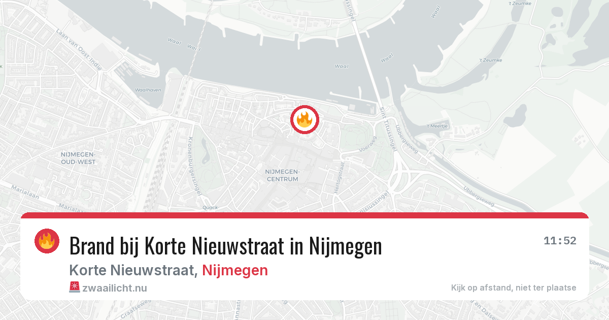 Brand bij Korte Nieuwstraat in Nijmegen — 21 mei 2026