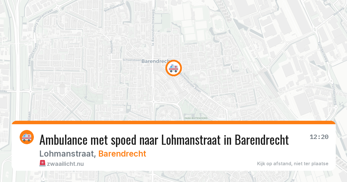 Ambulance met spoed naar Lohmanstraat in Barendrecht — 23 mrt 2026