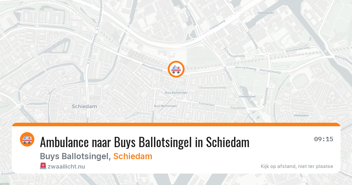 Ambulance naar Buys Ballotsingel in Schiedam — 26 jul 2026