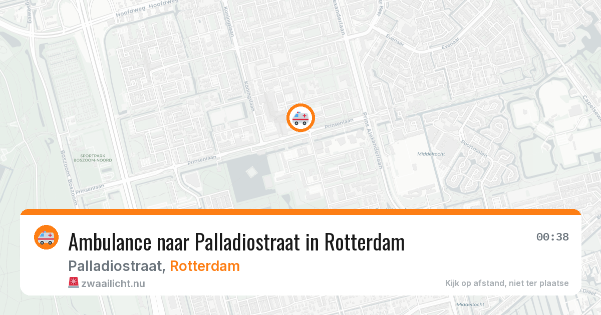 Ambulance naar Palladiostraat in Rotterdam — 22 jul 2026