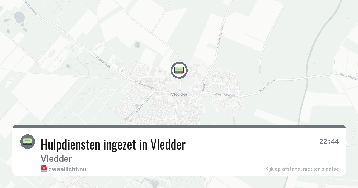 Hulpdiensten ingezet in Vledder — 28 apr 2026 | 🚨 Zwaailicht.nu