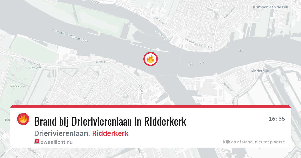 Brand bij Drierivierenlaan in Ridderkerk — 26 mei 2026