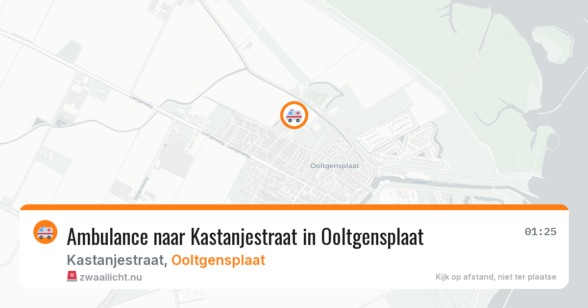 Ambulance naar Kastanjestraat in Ooltgensplaat — 29 mrt 2026