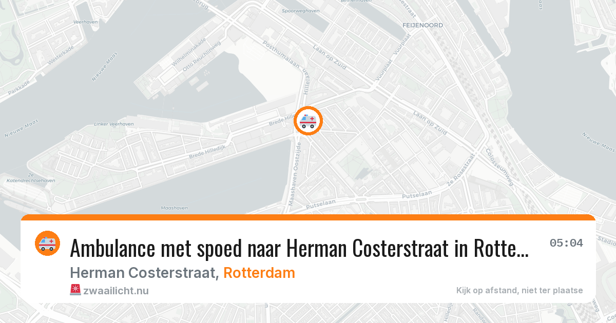 Ambulance met spoed naar Herman Costerstraat in Rotterdam — 14 apr 2026