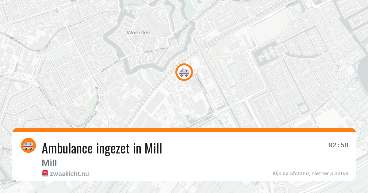 Ambulance ingezet in Mill — 6 apr 2026