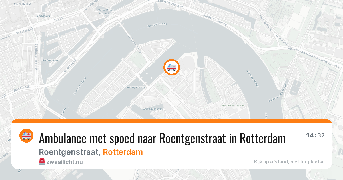 Ambulance met spoed naar Roentgenstraat in Rotterdam — 17 jul 2026