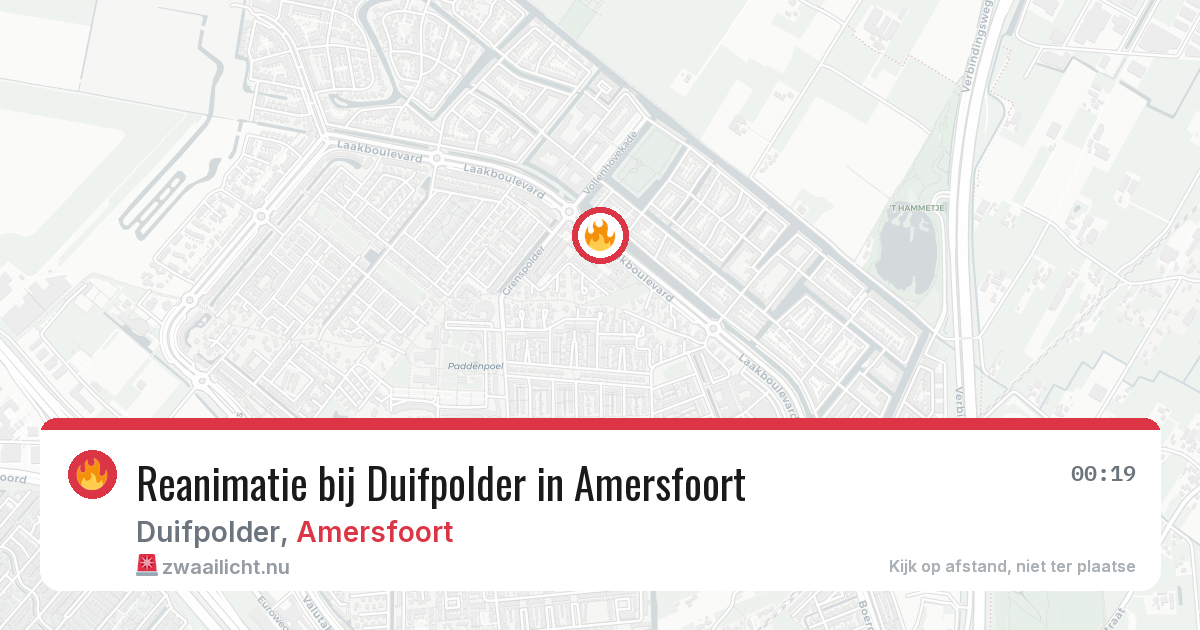 Reanimatie bij Duifpolder in Amersfoort — 25 mei 2026