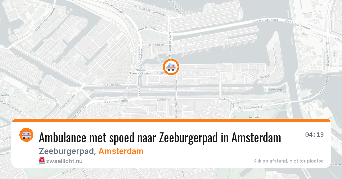 Ambulance met spoed naar Zeeburgerpad in Amsterdam — 14 jul 2026