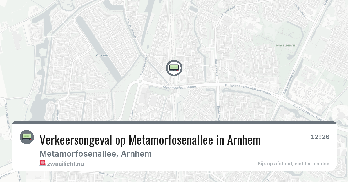 Verkeersongeval op Metamorfosenallee in Arnhem — 7 mei 2026