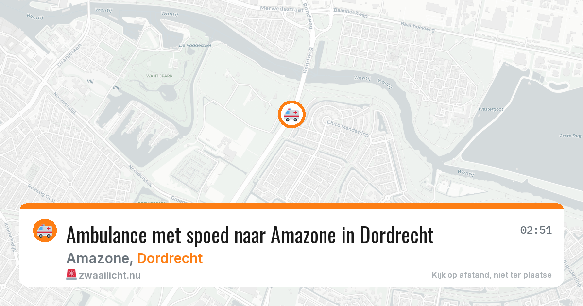 Ambulance met spoed naar Amazone in Dordrecht — 26 jul 2026