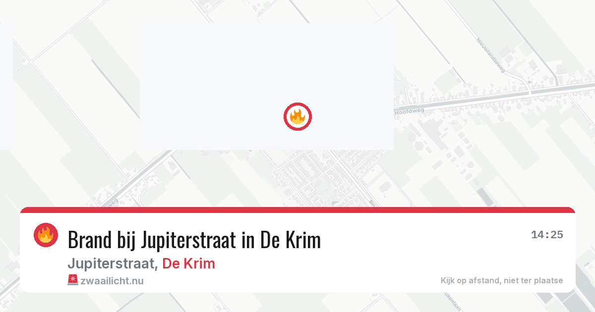 Brand bij Jupiterstraat in De Krim — 29 mei 2026